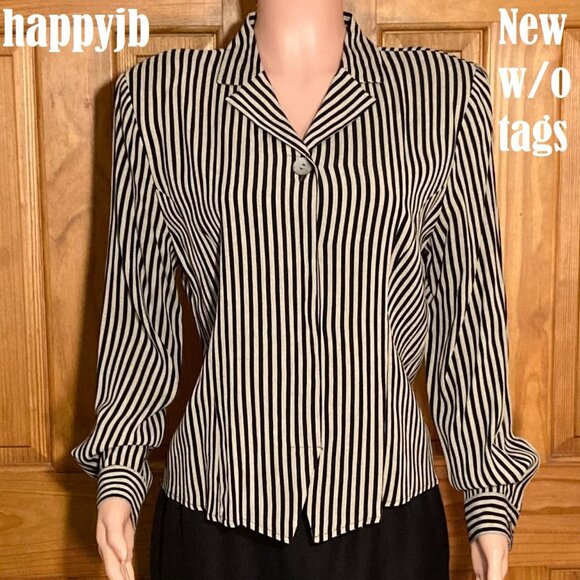 NWOT Vintage Rebecca Malone Career Top Blouse Size L - Picture 2 of 14